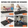 Collage of four images showing a yoga mat being used in different scenarios: living room, bedroom, terrace, and gym. Náhled obrázku produktu