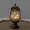 Clayre & Eef Latarnia LED Ø 8x19 cm Brązowe szkło Podgląd zdjęcia produktu 3