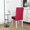 Stretch Rot Stuhlhusse Universelle Samt Stuhlbezug Husse Produktbild-Vorschau 4