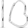 PANDORA JEWELRY Mod. ASYMMETRICAL HEART HOOP EARRINGS Produktbild-Vorschau 1