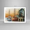 Poster - Poster ohne Rahmen - Kutter Hafen Öl - 70x50 cm - Produktbild-Vorschau 4