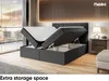 MEBLINI Boxspringbett mit Bettkasten - Gepolstert Produktbild-Vorschau 5