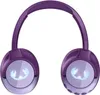 A pair of purple headphones with a scorpion logo on each earcup. Voir les images du produit
