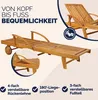CASARIA® Lehátko drevo Skladacie 160 kg nosnosť Kolieska Náhľad obrázku produktu 3