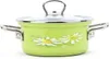 Emaille-Kasserolle mit Glasdeckel Daisy 16 cm 1,4 l Produktbild-Vorschau 1
