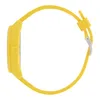 A side view of a yellow watch with a silver buckle. Produktbild-Vorschau