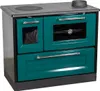 Kachel met bakoven en kookplaat, model 4012, groene houten Productafbeelding-voorbeeld 3