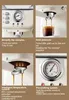 A collage of four images showcasing different features of an espresso machine. Náhled obrázku produktu