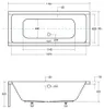 BADLAND Badewanne Rechteck Quadro 175x80 mit Ablaufgarnitur Produktbild-Vorschau 7