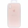 A pink iPhone X/Xs silicone case in its clear packaging. Náhľad obrázku produktu