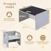 COSTWAY 6-in-1 Kindertafel, kindertafel en stoelset met Productafbeelding-voorbeeld 3