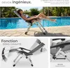 Chaise longue pliable CLOUD réglable en continu - gris Voir les images du produit 3
