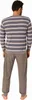 Edler Herren Frottee Pyjama Schlafanzug mit Bündchen - auch Produktbild-Vorschau 4