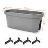 Balkon Geländer Blumentopf oval - grau / 60 cm - Geländer Produktbild-Vorschau 2