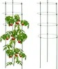 Tuteur Relaxdays, lot de 2, 4 anneaux, H x P : 91 x 28 cm, Voir les images du produit 1