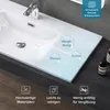 doporro Lavabo Integrale a Incasso Soprapiano 80x48x14 cm Anteprima dell’immagine prodotto 3
