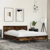 Design Bettgestell Räuchereiche 150x200 cm Holzwerkstoff Produktbild-Vorschau 3