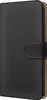 A black flip case for a phone is shown closed, with a tan interior visible. Anteprima dell’immagine prodotto