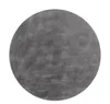 A round, gray rug is shown from a top-down perspective against a white background. Anteprima dell’immagine prodotto