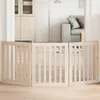 vidaXL Składane ogrodzenie dla psa 3 panele 150 cm drewno Podgląd zdjęcia produktu 2