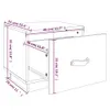 Nachttisch Schwarz 40x34x35 cm Massivholz Kiefer Produktbild-Vorschau 8