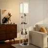 HOMCOM Stehlampe Wohnzimmer Dimmbar Stehleuchte mit Regal, Produktbild-Vorschau 2