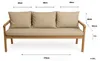 Gartenkissen Set beige – 170x50 + 3x60x50 cm Gartenkissen Produktbild-Vorschau 8