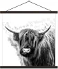 MuchoWow® Textilposter Schottisches Hochlandrind - Kuh - Produktbild-Vorschau 1