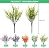 A collage of artificial plants in various colors, with a size indicator. Produktbild-Vorschau