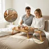 Vassoio da letto Relaxdays, bambù, A x L x P: 20 x 50 x 30 Anteprima dell’immagine prodotto 2