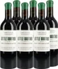 Six bottles of red wine arranged in two rows. Produktbild-Vorschau