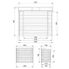 Holz Brennholzregal – 4,3 m3  – B146xL232xH199 cm - Produktbild-Vorschau 3