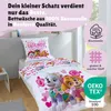 A child's bed with Paw Patrol themed bedding. Produktbild-Vorschau