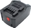 A black rechargeable battery pack for a power tool, shown from a slightly elevated side angle against a white background. Produktbild-Vorschau