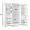 KSHOMECONCEPT Garderobekast Lumil, 240 cm, notenhout Productafbeelding-voorbeeld 4