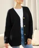 ASKSA Cardigan Femme Tricot Outwear Décolleté en V Ouvert Voir les images du produit 3