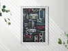 Musik - alter Ghettoblaster– Wandbild mit Rahmen – Produktbild-Vorschau 2