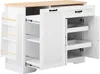 Komoda Merax se 3 dvířky a zásuvkou, příborník s výsuvnými Náhled obrázku produktu 10