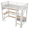 Hoogslaper 90 x 200 cm met bureau, planken, 2 stoffen Productafbeelding-voorbeeld 14