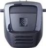 A black plastic accessory with a logo in the center, set against a white background. Voir les images du produit