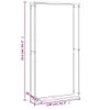 Brennholzregal Mattschwarz 110x28x214 cm Stahl Produktbild-Vorschau 6