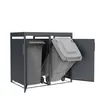 DEGAMO Mülltonnenbox 2er ULM 132x80x124cm mit Pfanzkasten,  Produktbild-Vorschau 5