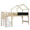 Hochbett mit Lattenrost, Treppe und Stauraum, 90x200 cm, Produktbild-Vorschau 10