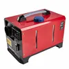 A red diesel heater with a digital display and a blue cap on a white background. Produktbild-Vorschau
