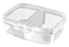 A transparent divided storage container with a transparent lid and latch. Náhľad obrázku produktu