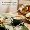 Cosumy Tasses à Cappuccino Noir avec soucoupes - Set de 6 - Voir les images du produit 3