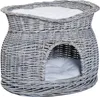 PawHut Rattan Weidenkorb für Katzen Katzenhütte mit 2 Produktbild-Vorschau 1