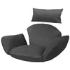 A dark gray cushion set for a hanging chair, including a main seat cushion and a separate headrest pillow, presented against a white background. Produktbild-Vorschau