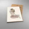 Gerahmtes Poster - Rahmen in heller Eiche - Linie Kunst Produktbild-Vorschau 3