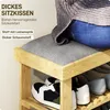 Ławka na buty HOMCOM z siedziskiem, bambusowa ławka z Podgląd zdjęcia produktu 4